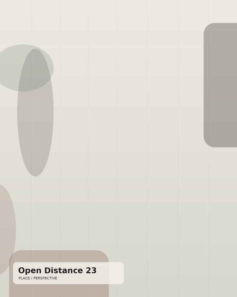 Open Distance 23 — abstract composition of soft geometric forms