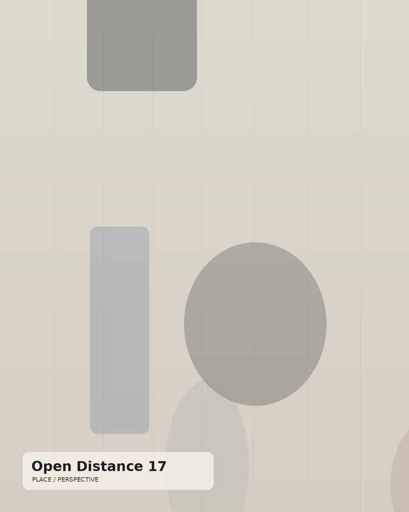 Open Distance 17 — abstract composition of soft geometric forms