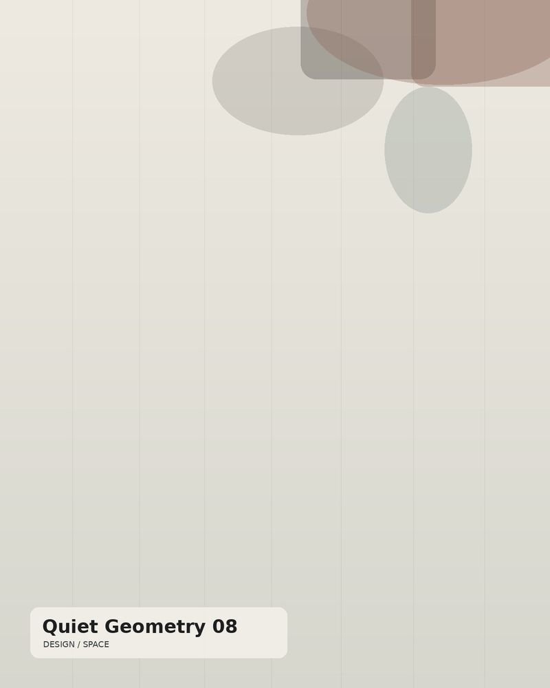 Quiet Geometry 08 — abstract composition of soft geometric forms