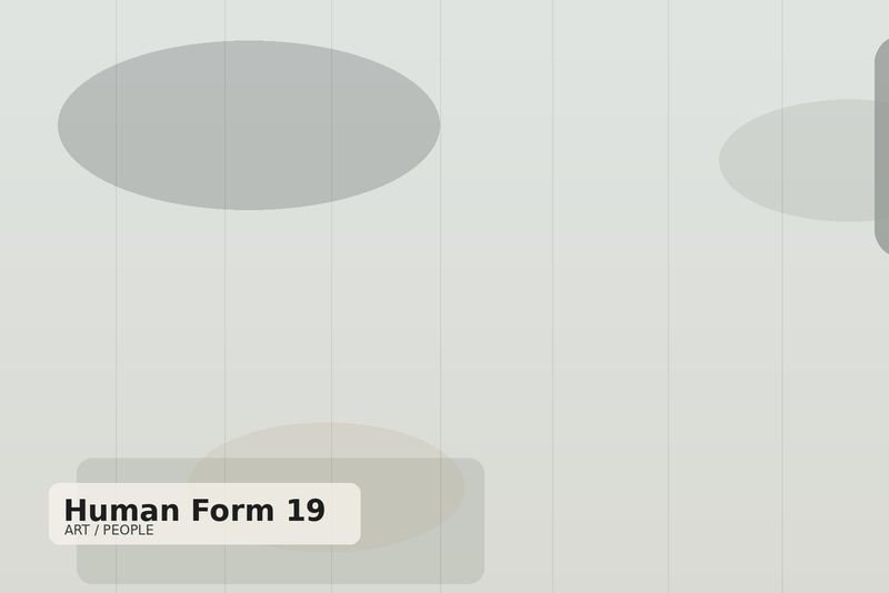 Human Form 19 — abstract composition of soft geometric forms