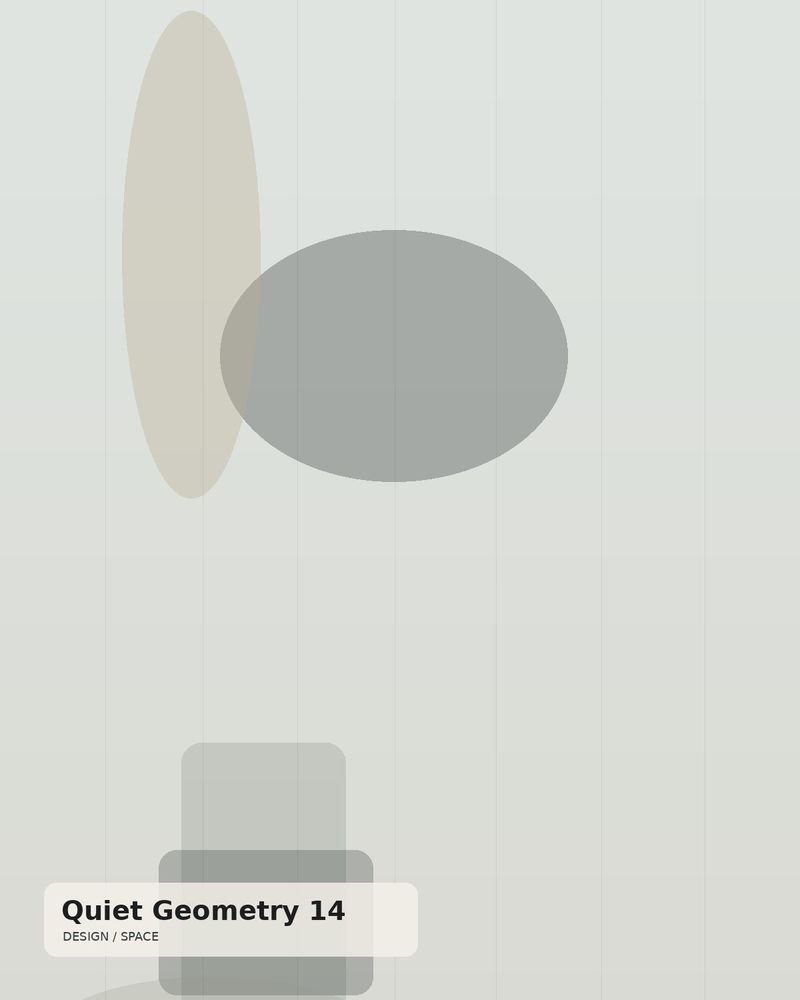 Quiet Geometry 14 — abstract composition of soft geometric forms