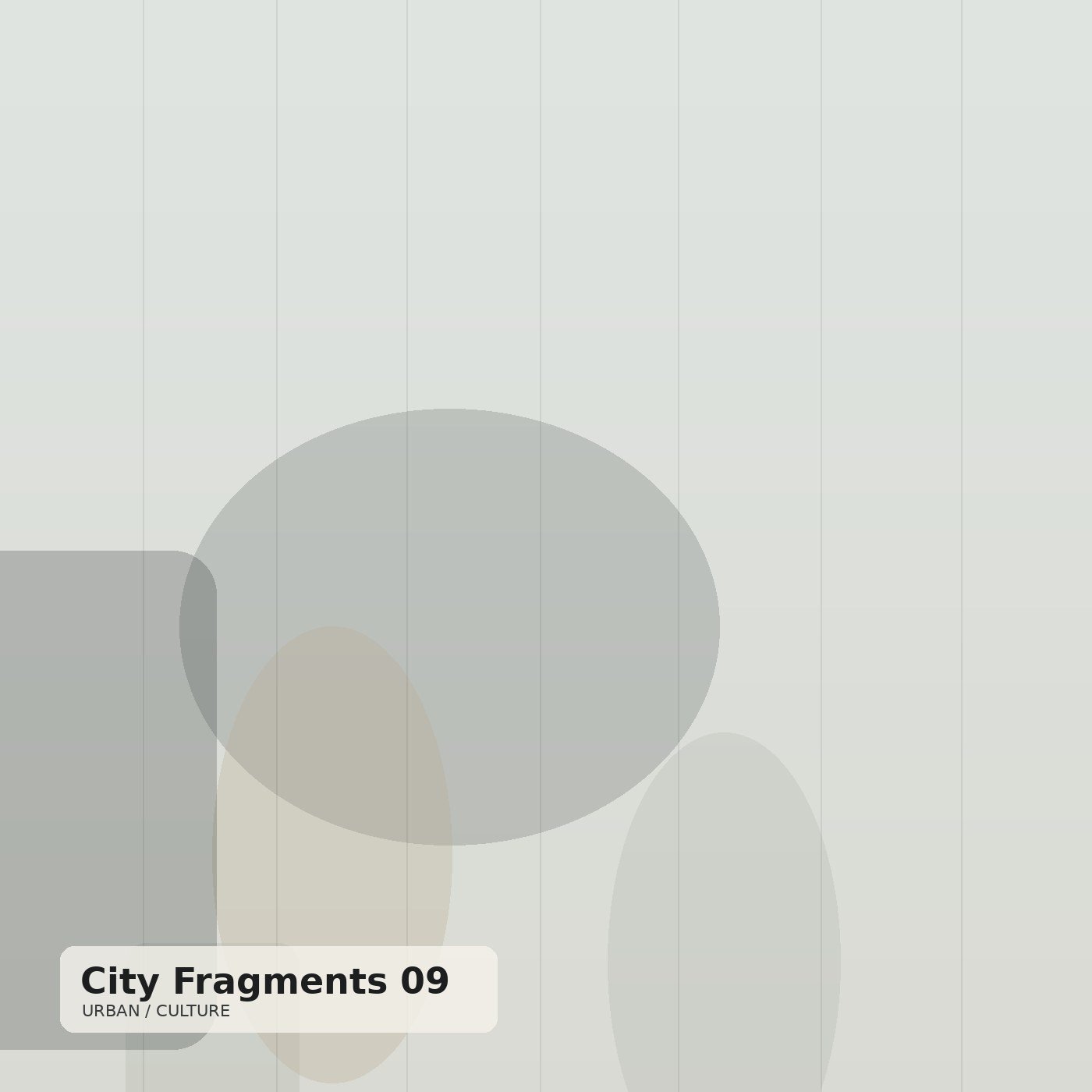 City Fragments 09 — abstract composition of soft geometric forms