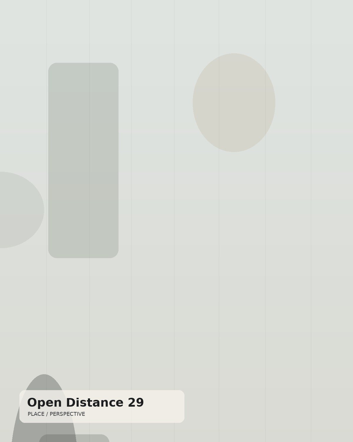 Open Distance 29 — abstract composition of soft geometric forms