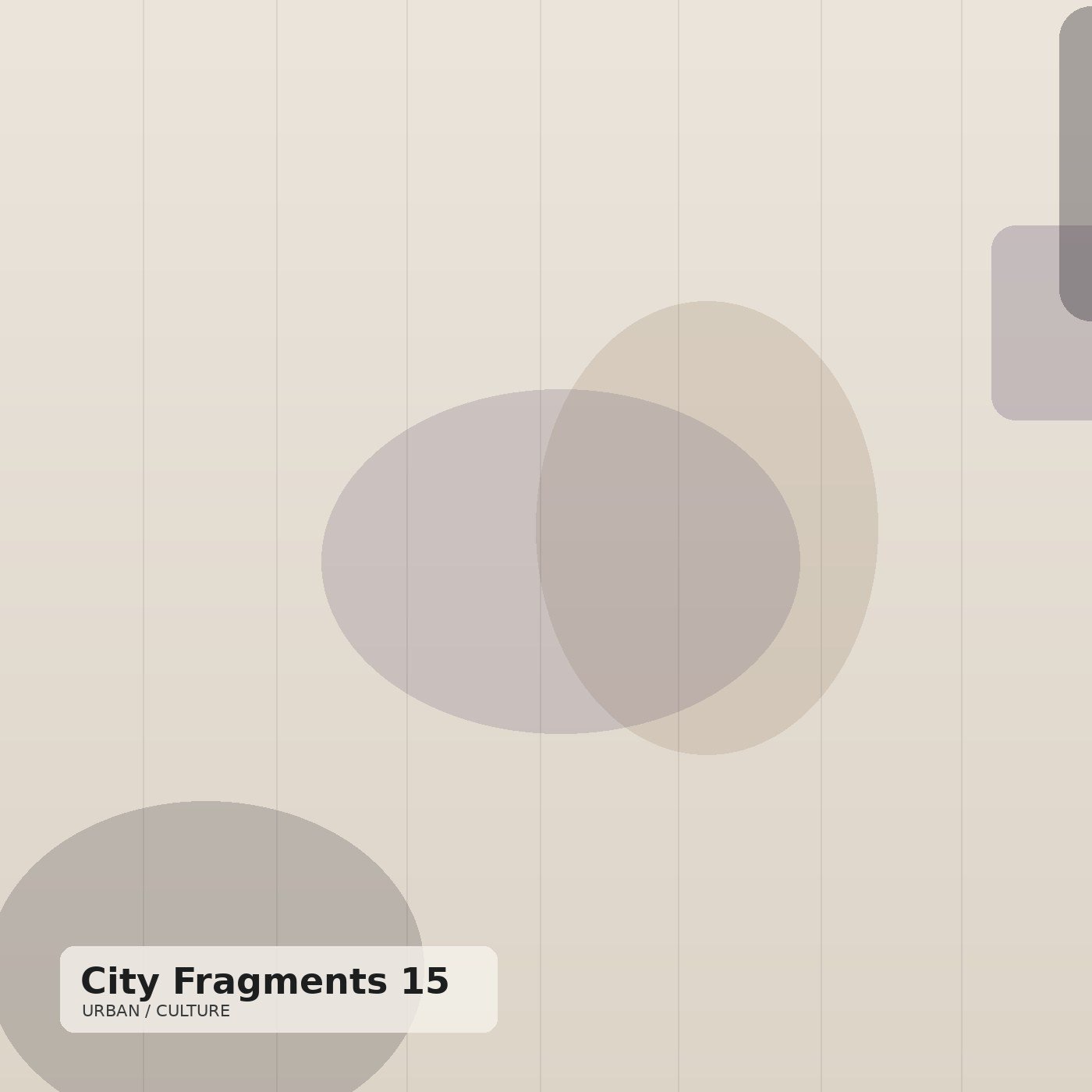 City Fragments 15 — abstract composition of soft geometric forms