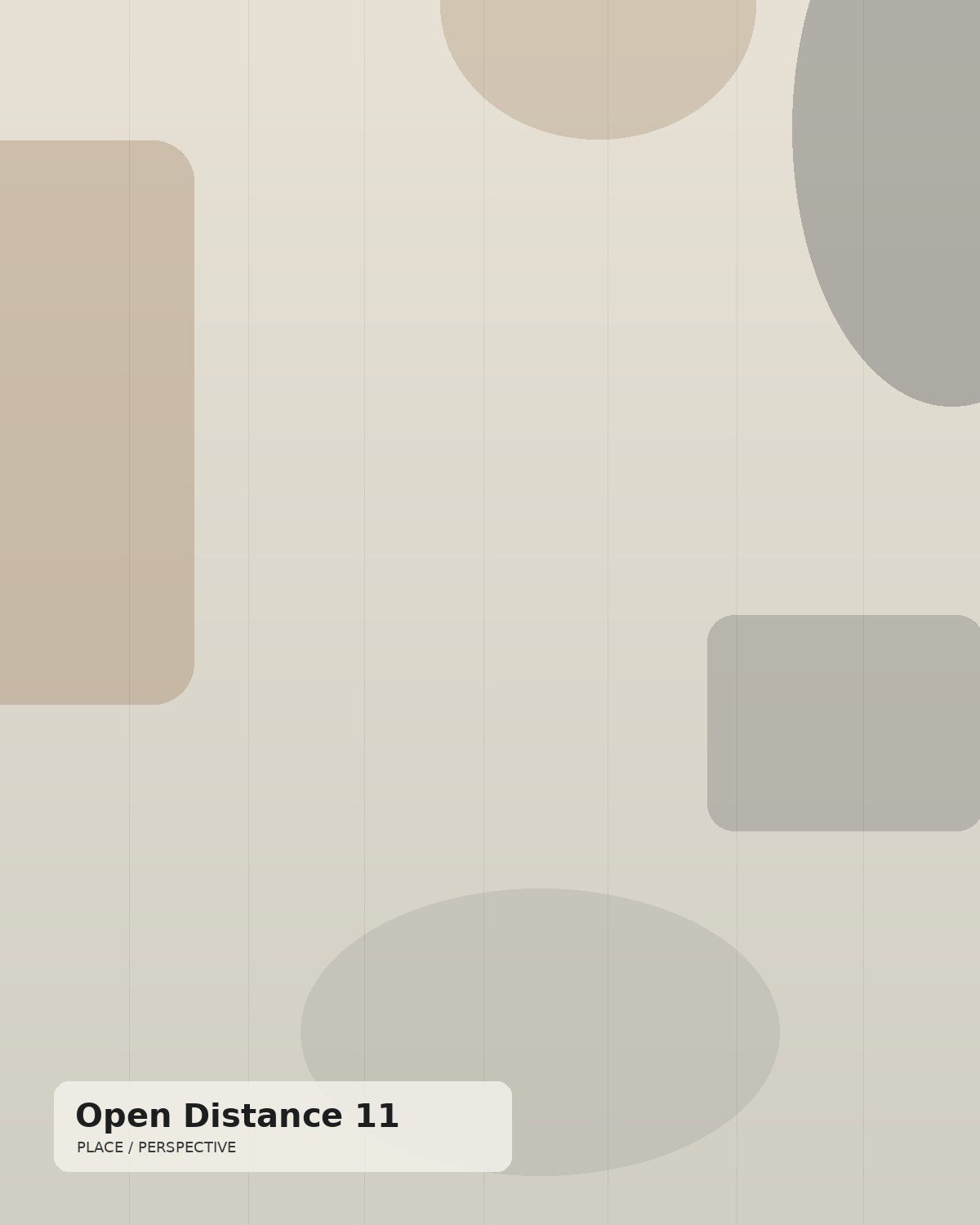 Open Distance 11 — abstract composition of soft geometric forms